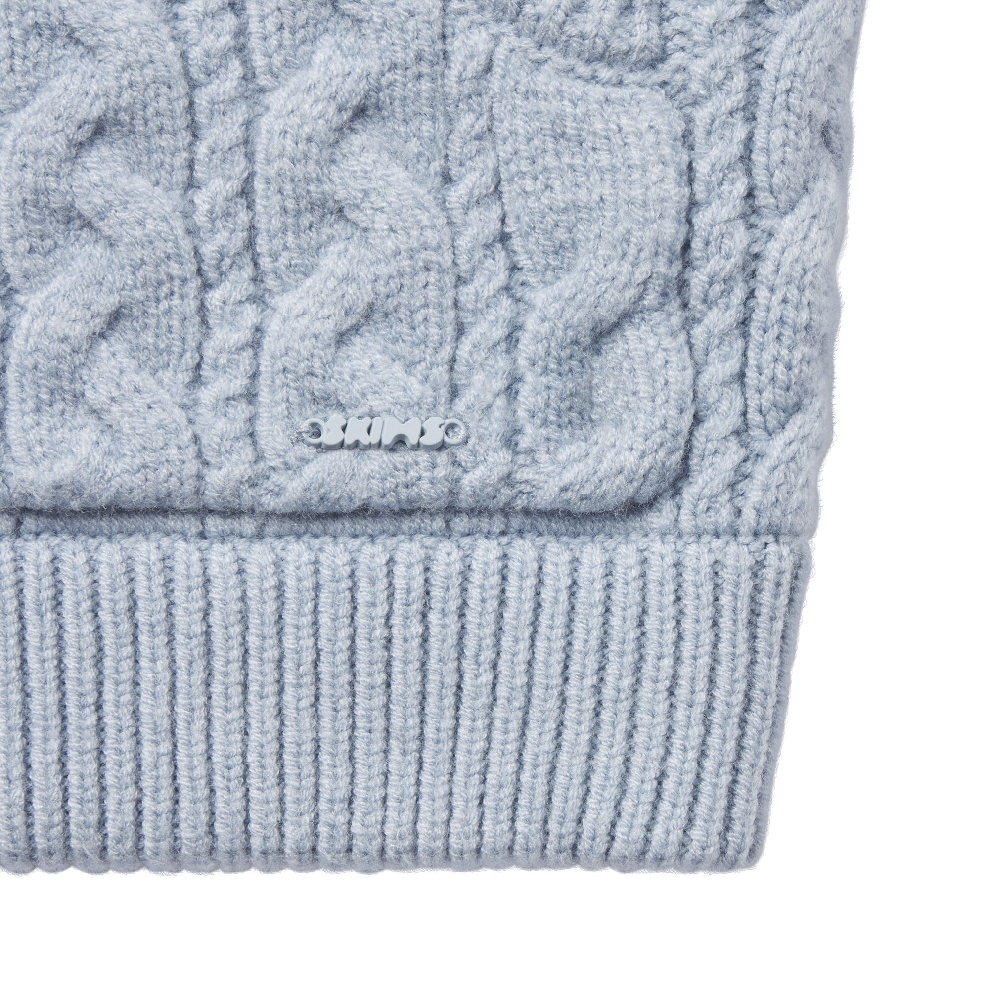 SWEATER KNIT CABLE TURTLENECK | FOG