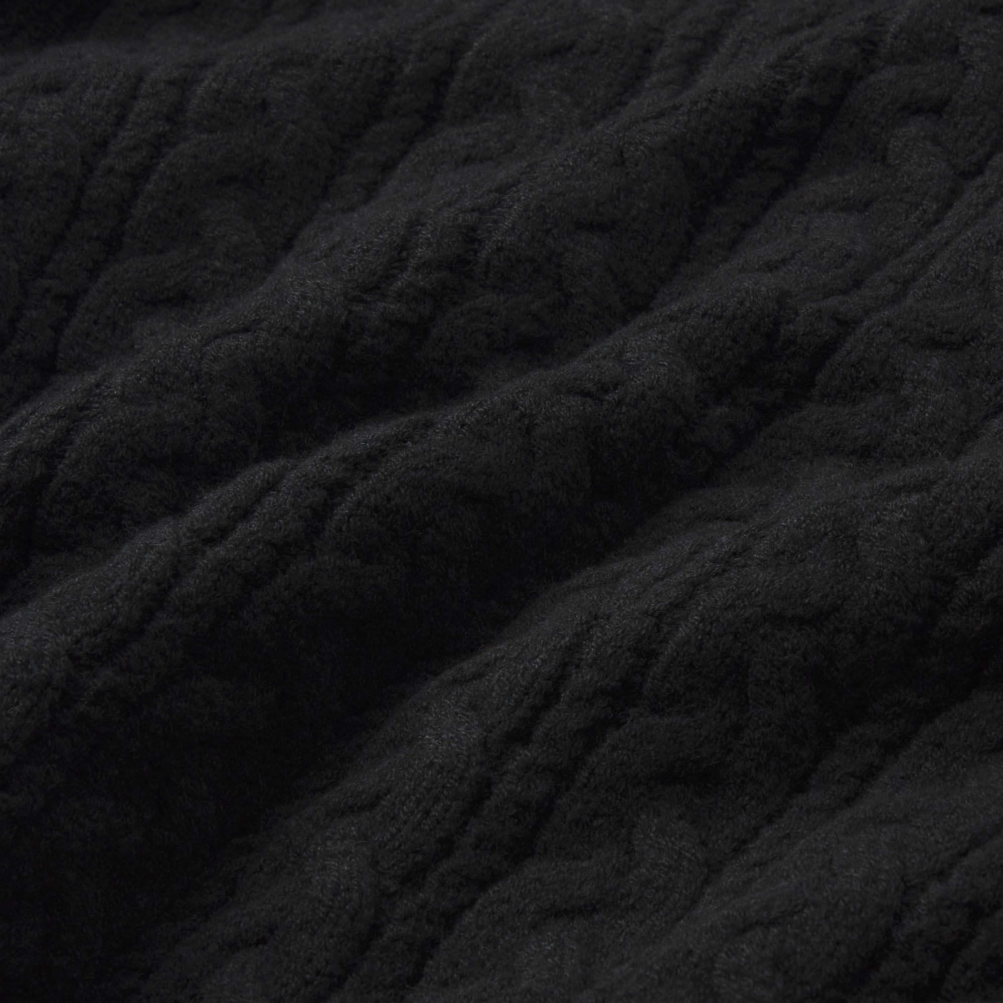 SWEATER KNIT CABLE TURTLENECK | ONYX
