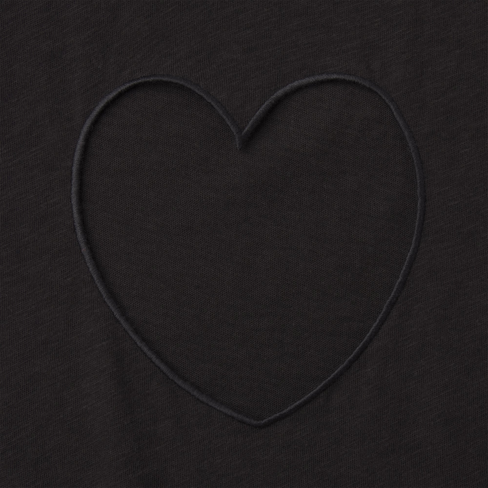 WORN IN JERSEY MICRO HEART SHORT | WASHED ONYX