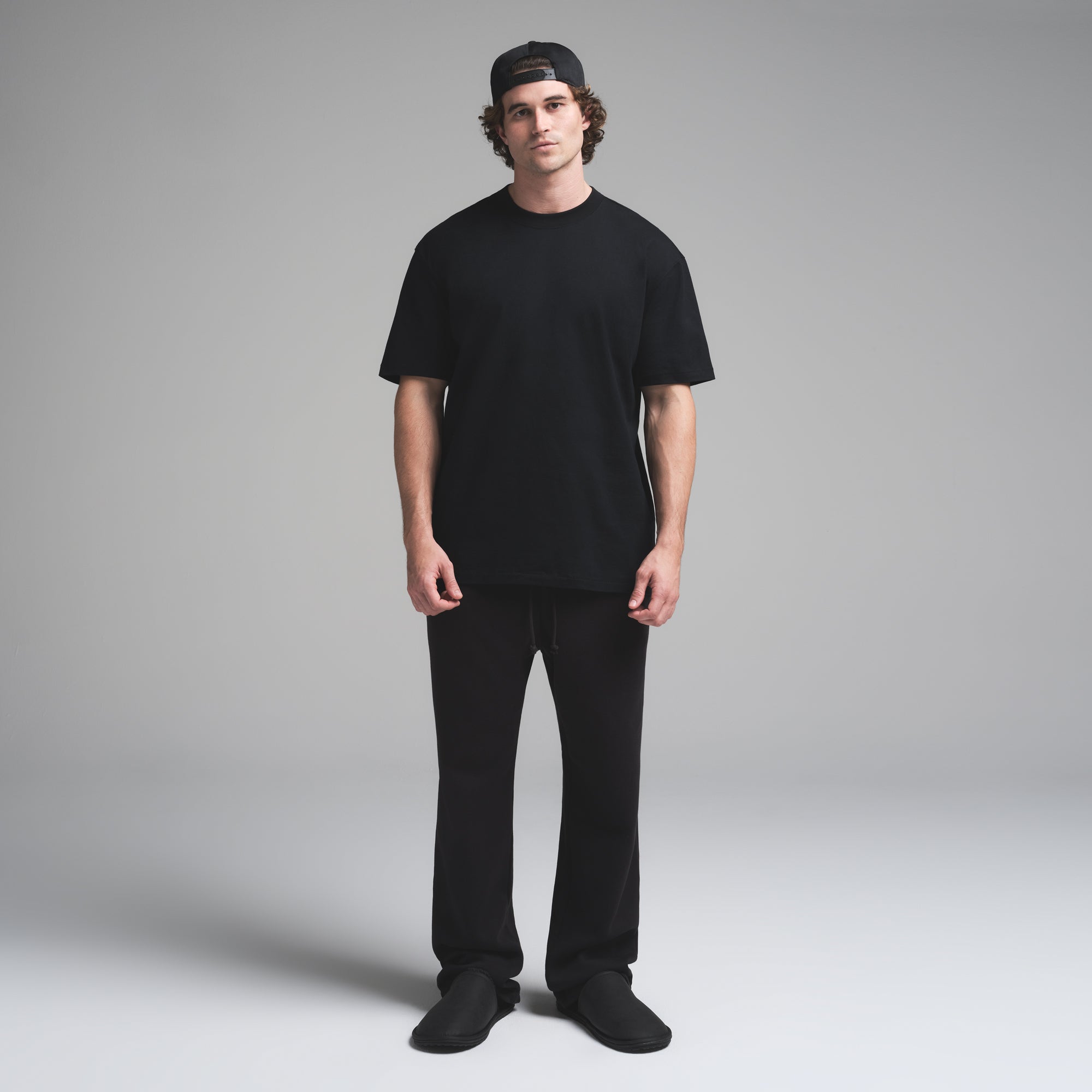 HEAVYWEIGHT COTTON MENS RELAXED T-SHIRT | OBSIDIAN