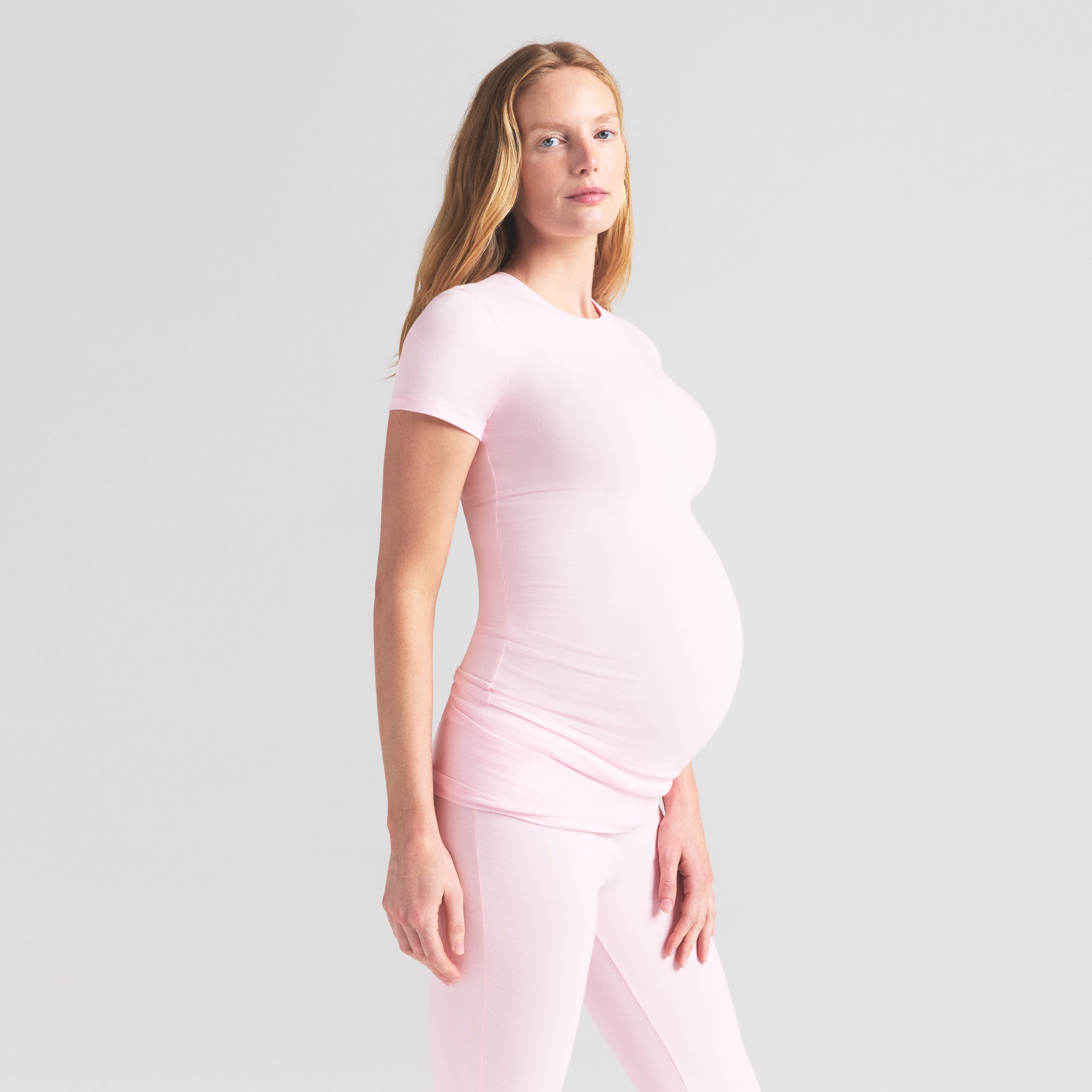 COTTON JERSEY MATERNITY T-SHIRT | CHERRY BLOSSOM