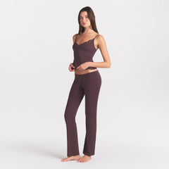 SKIMS SLEEP LACE CAMI AND PANT SLEEP SET | RAISIN