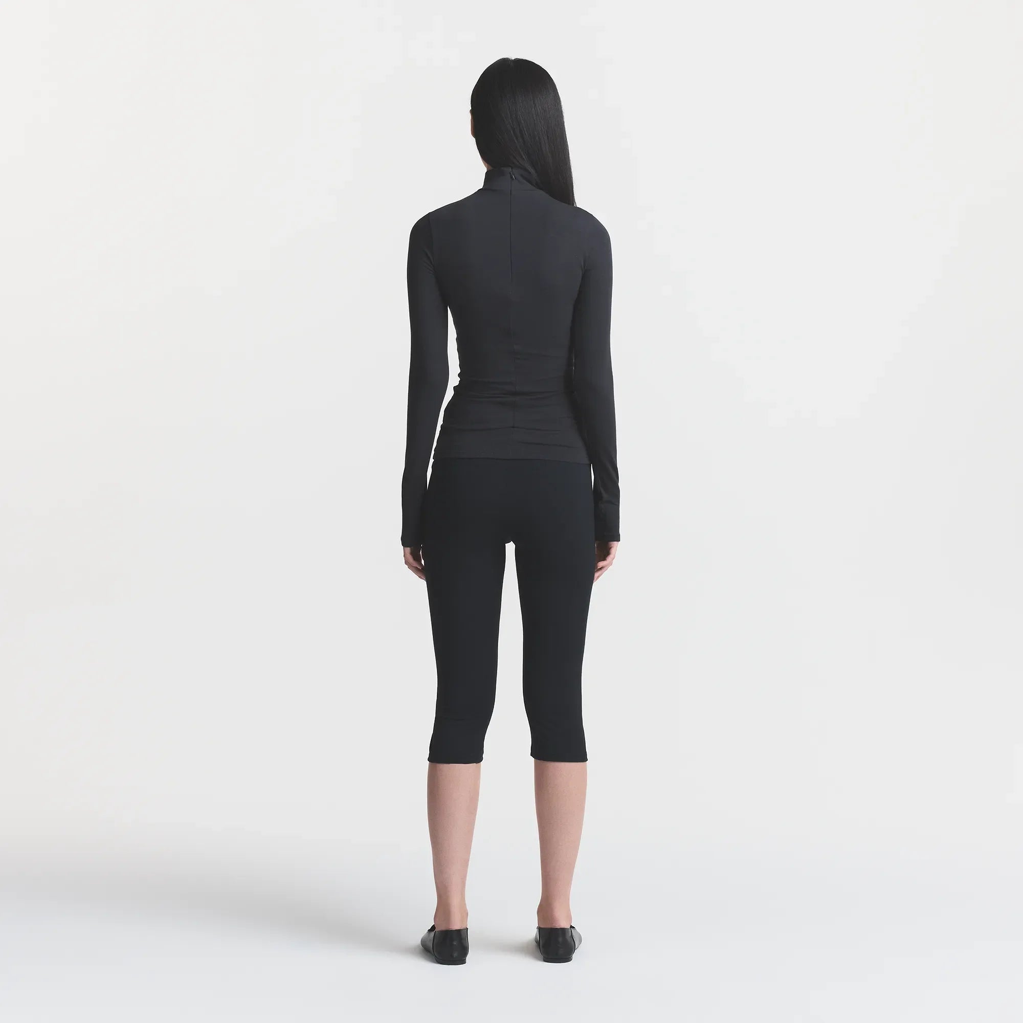COTTON JERSEY TURTLENECK LONG SLEEVE | SOOT