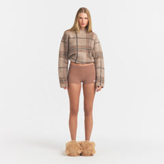 TEXTURED KNIT BRUSHED BOXY PULLOVER | NEUTRALS BIG HOLLY PLAID