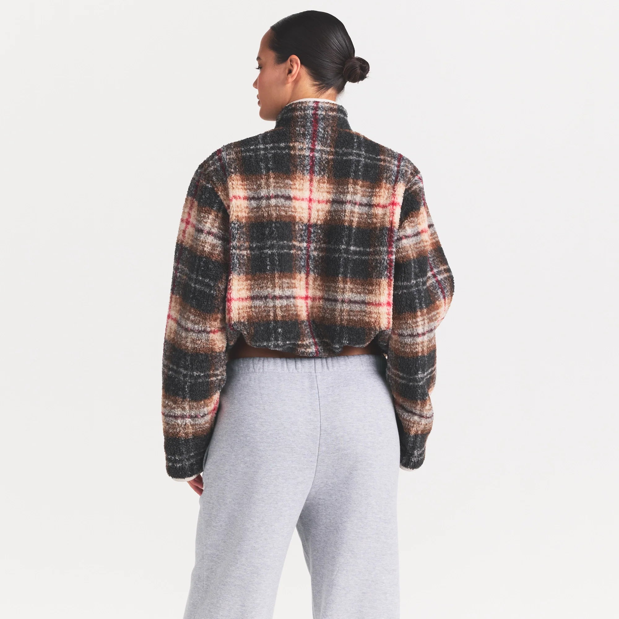 TEDDY BOXY ZIP UP JACKET | SIENNA HERITAGE PLAID