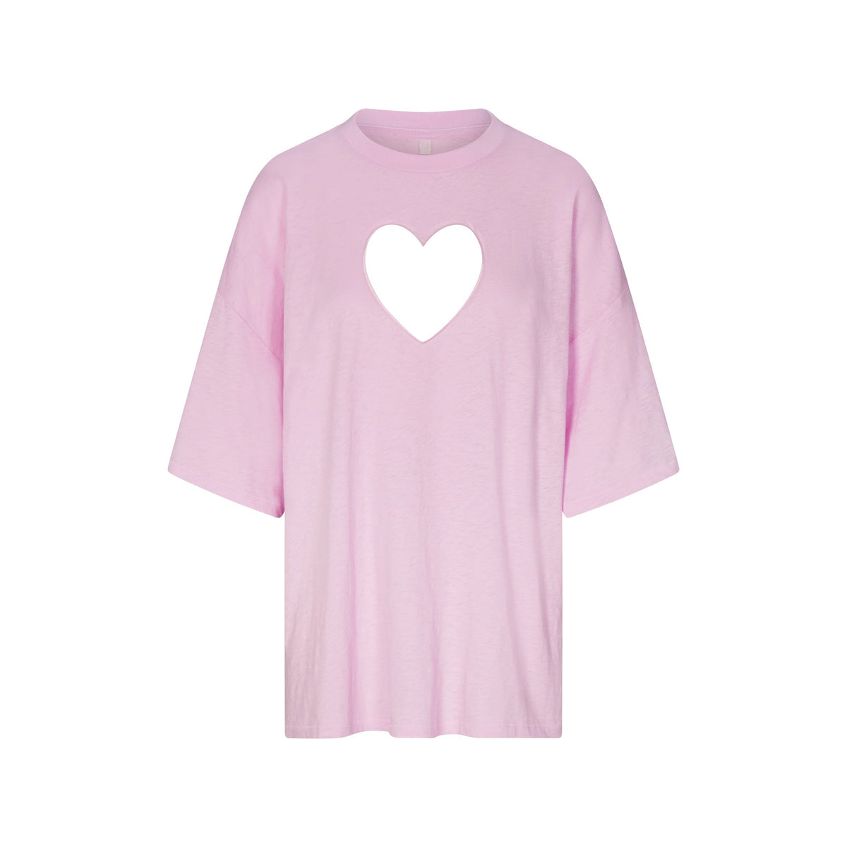 WORN IN JERSEY OVERSIZED HEART T-SHIRT | BABY PINK