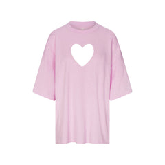 WORN IN JERSEY OVERSIZED HEART T-SHIRT | BABY PINK