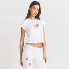 WORN IN JERSEY BABY HEART T-SHIRT | SNOW