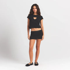 WORN IN JERSEY BABY HEART T-SHIRT | WASHED ONYX