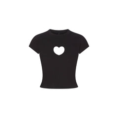 WORN IN JERSEY BABY HEART T-SHIRT | WASHED ONYX