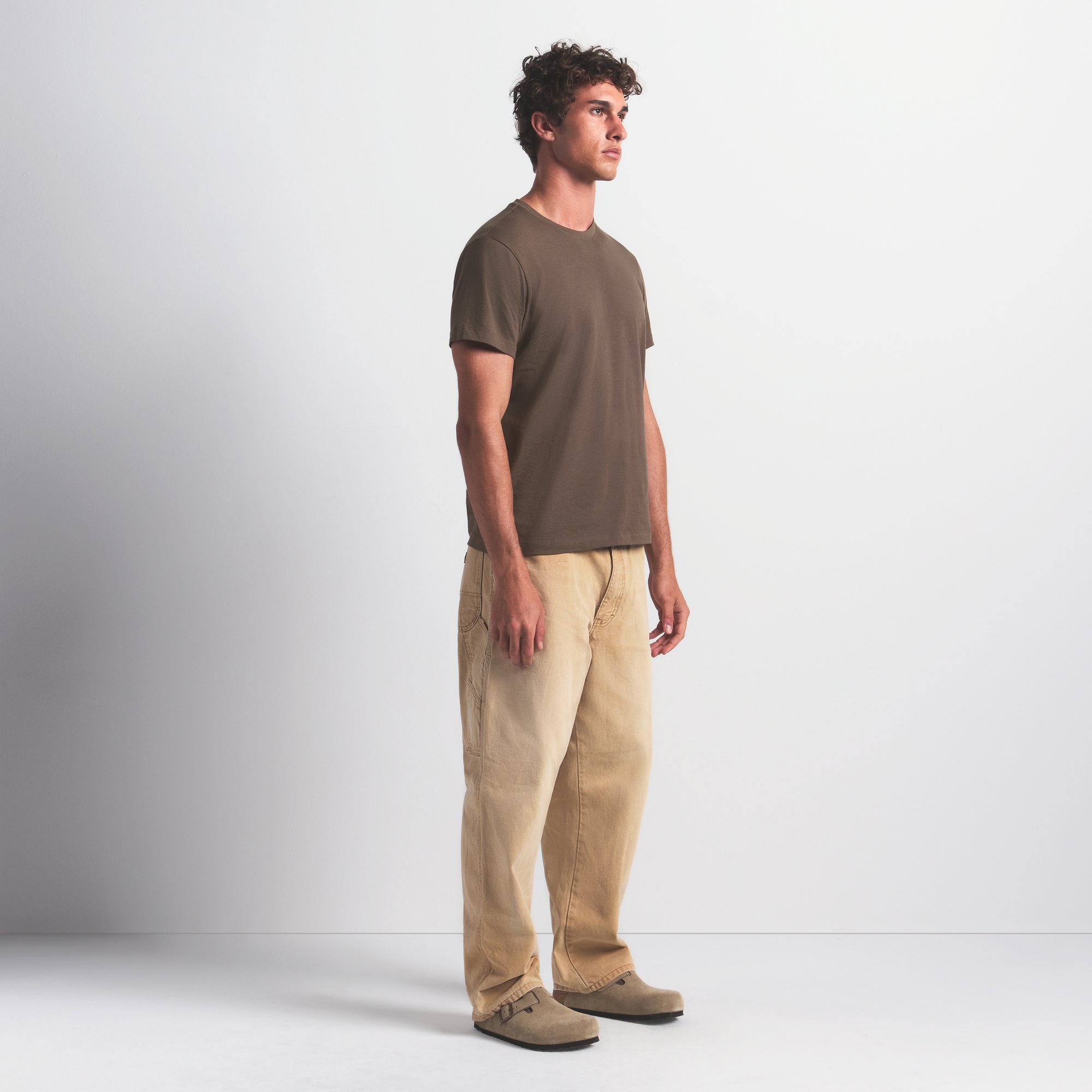 SKIMS COTTON MENS CLASSIC T-SHIRT | DRIFTWOOD