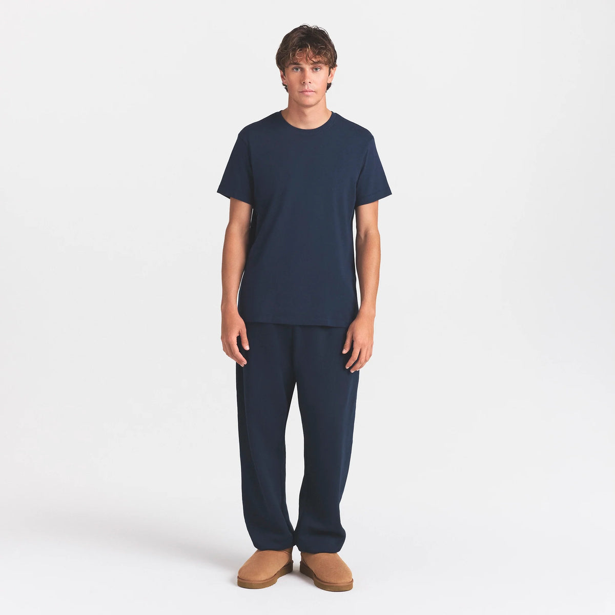 SKIMS COTTON MENS CLASSIC T-SHIRT | NAVY