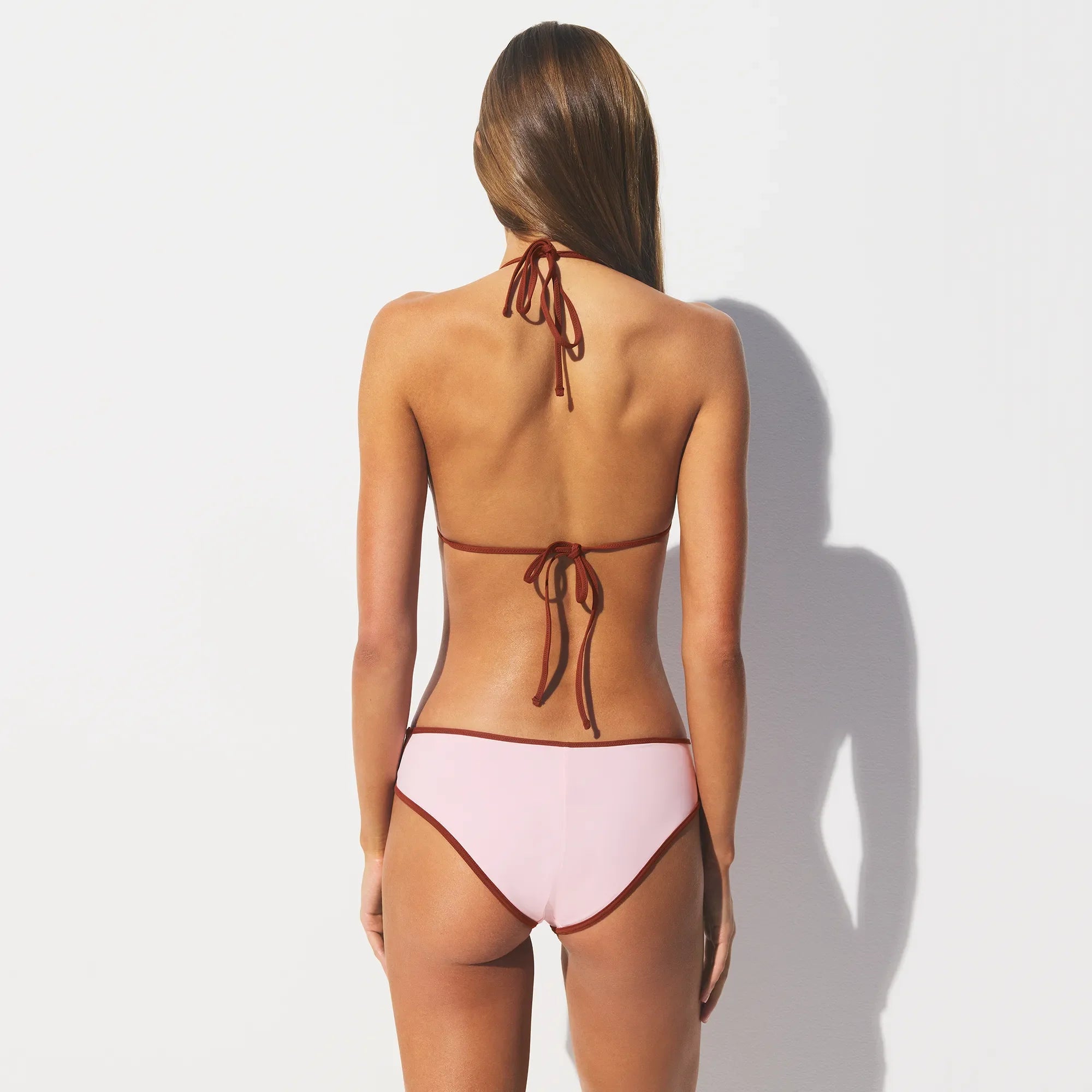 SIGNATURE SWIM TRIANGLE BIKINI TOP | CHERRY BLOSSOM CONTRAST