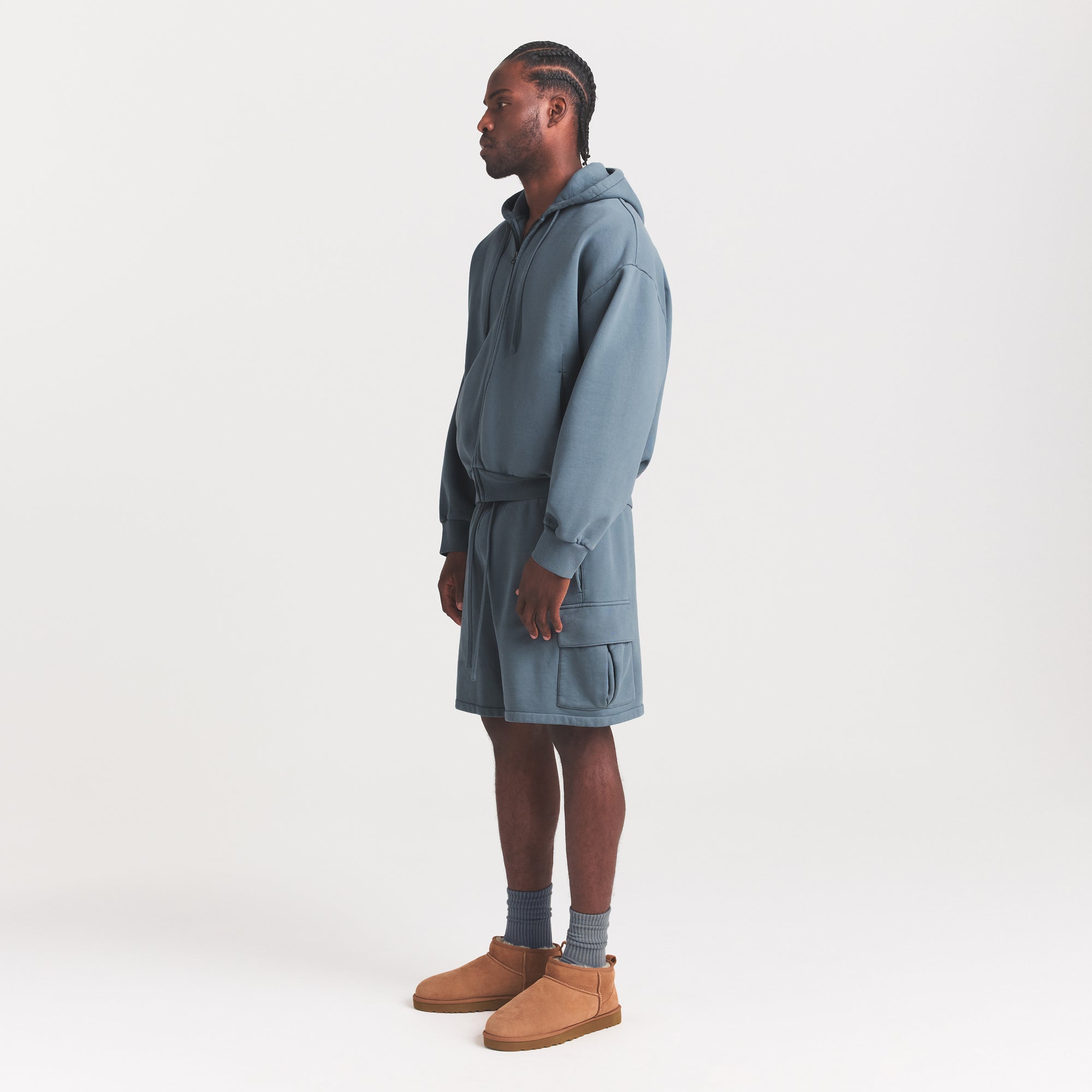 HEAVYWEIGHT FLEECE MENS ZIP UP HOODIE | KYANITE