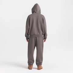 HEAVYWEIGHT FLEECE MENS ZIP UP HOODIE | STERLING